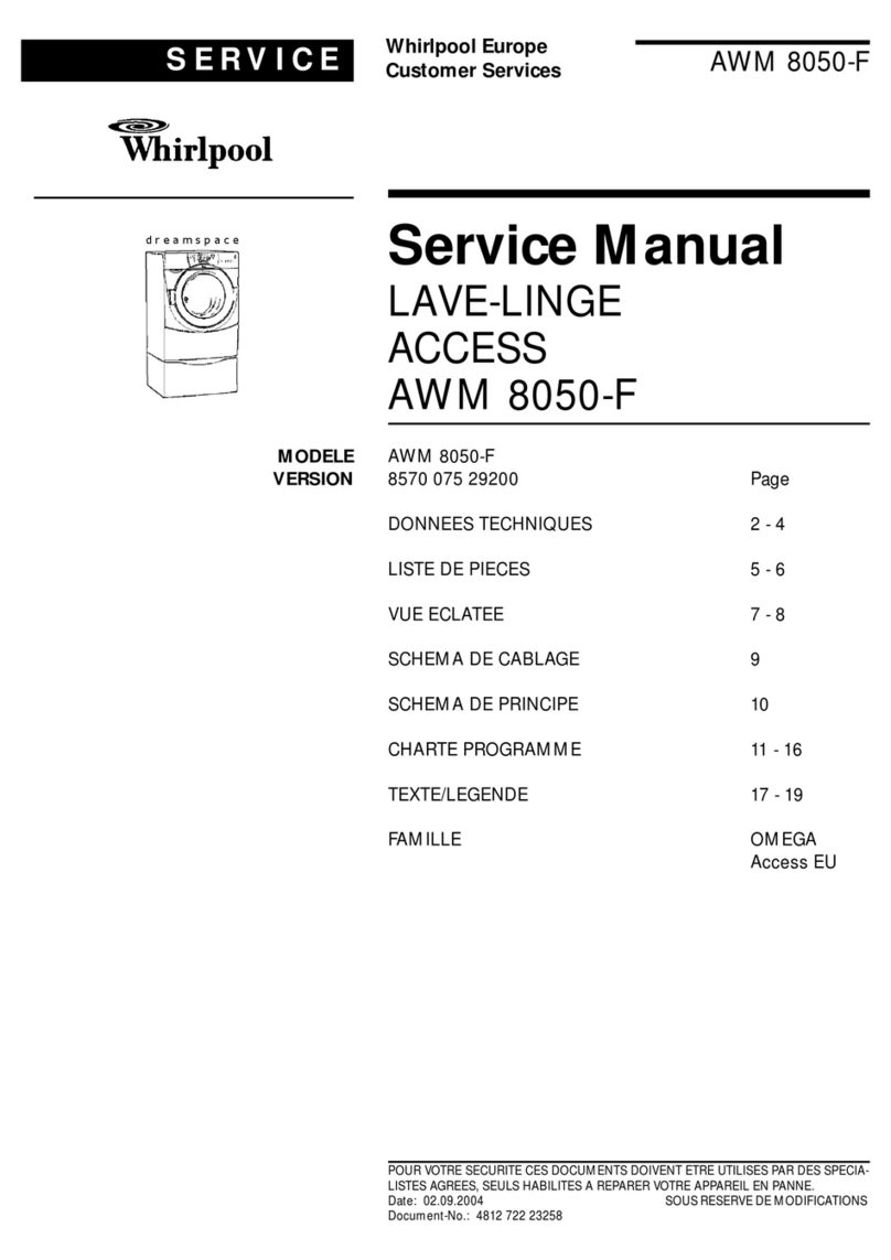 Whirlpool AWM 8050-F Service manual