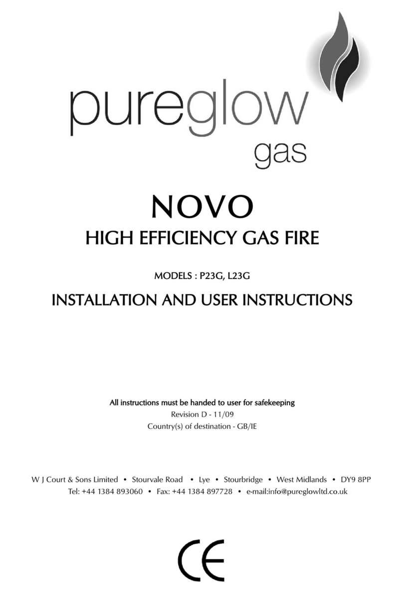 Pure Glow NOVO P23G Installation and user instructions