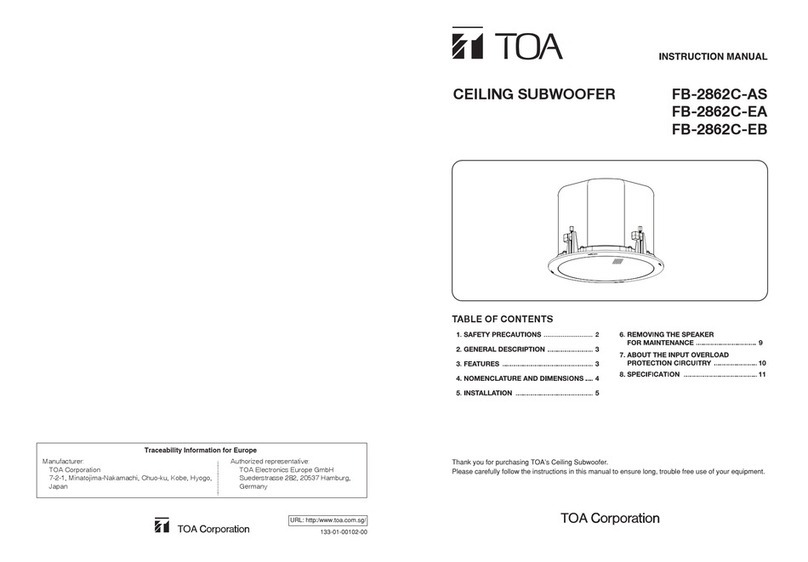 Toa FB-2862C-AS instruction manual
