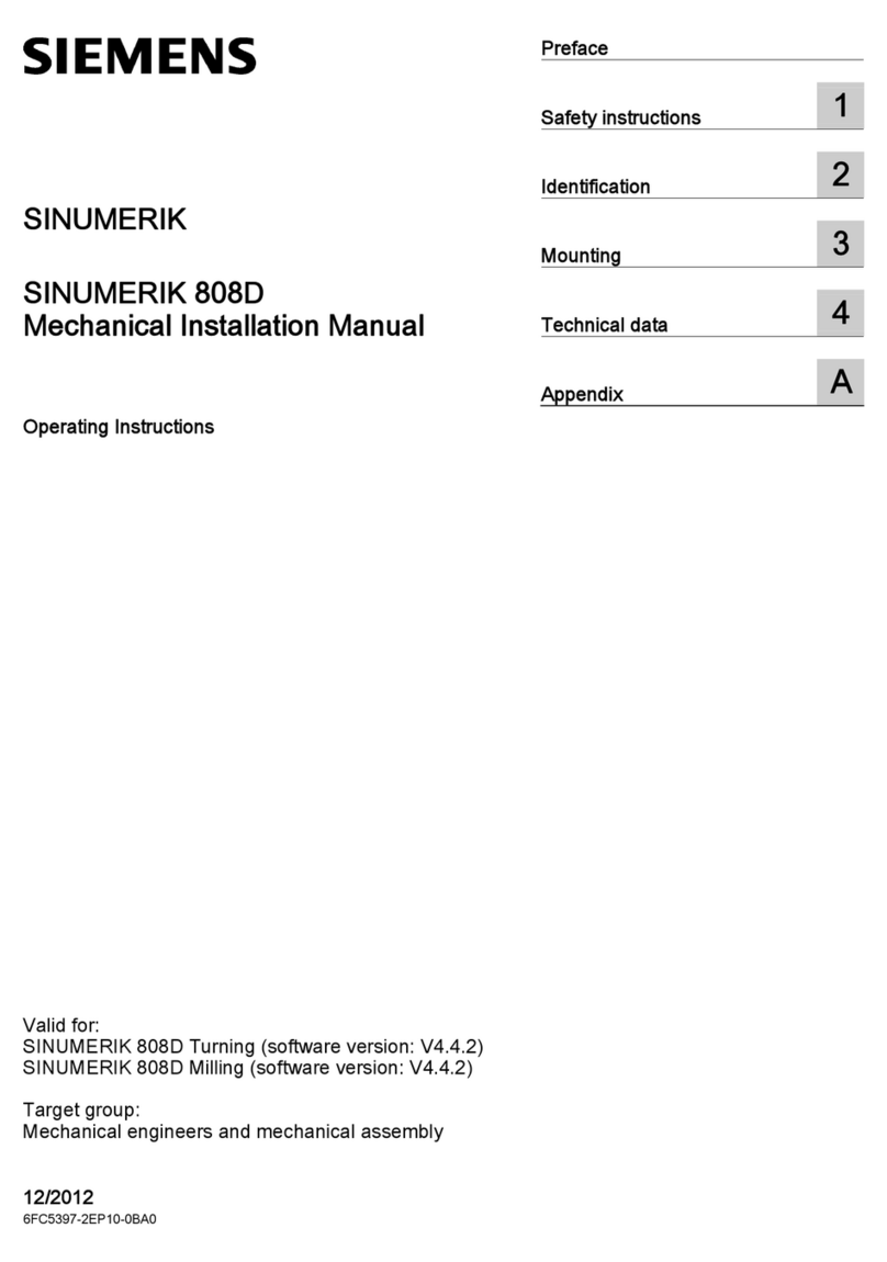 Siemens SINUMERIK 808D operating instructions