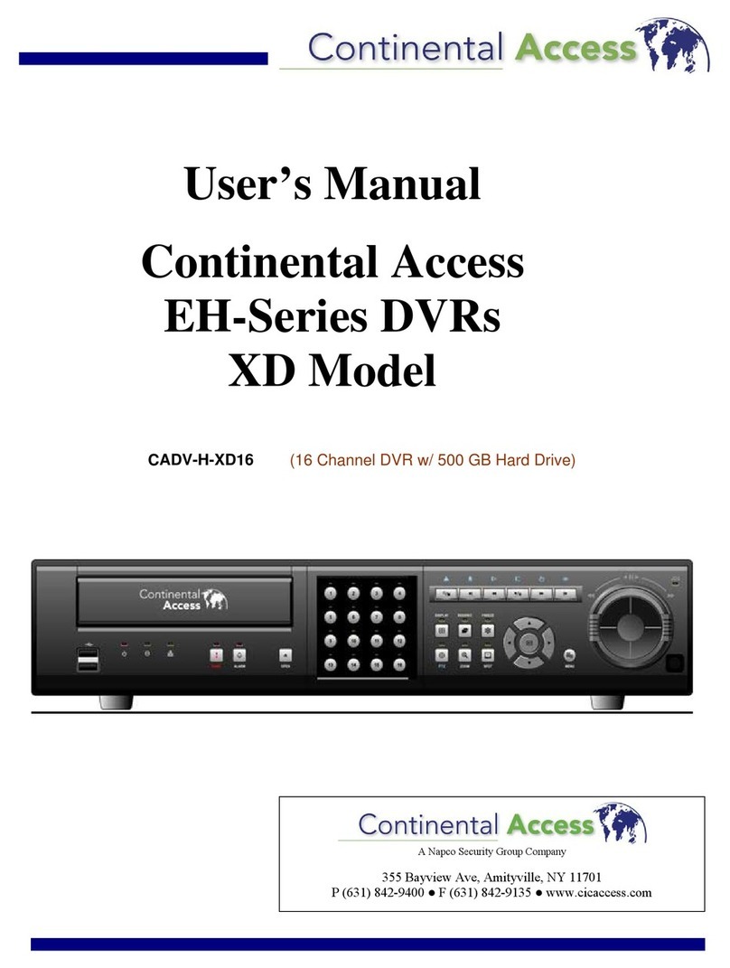 Continental Access CADV-H-XD16 user manual