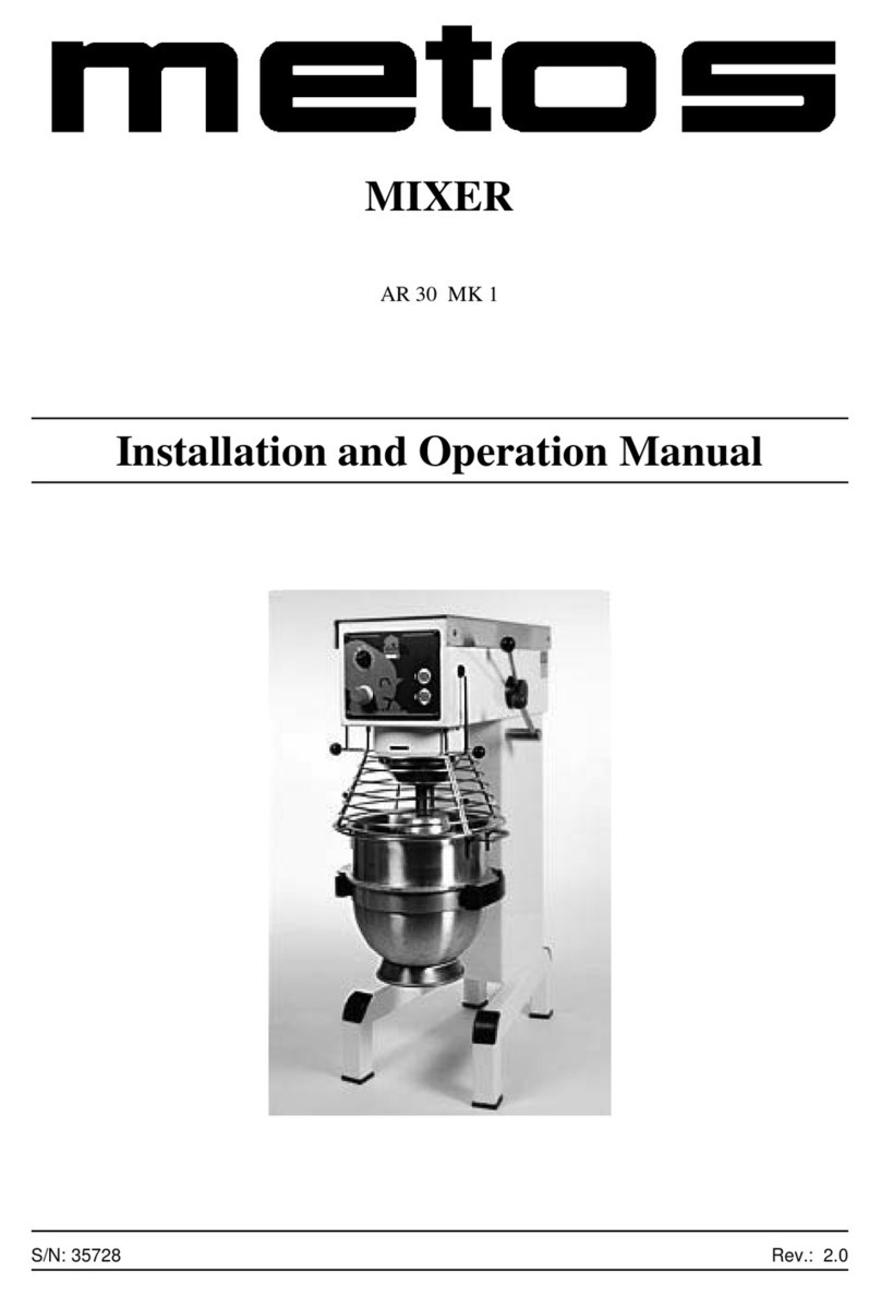 Metos AR 30 MK 1 User manual