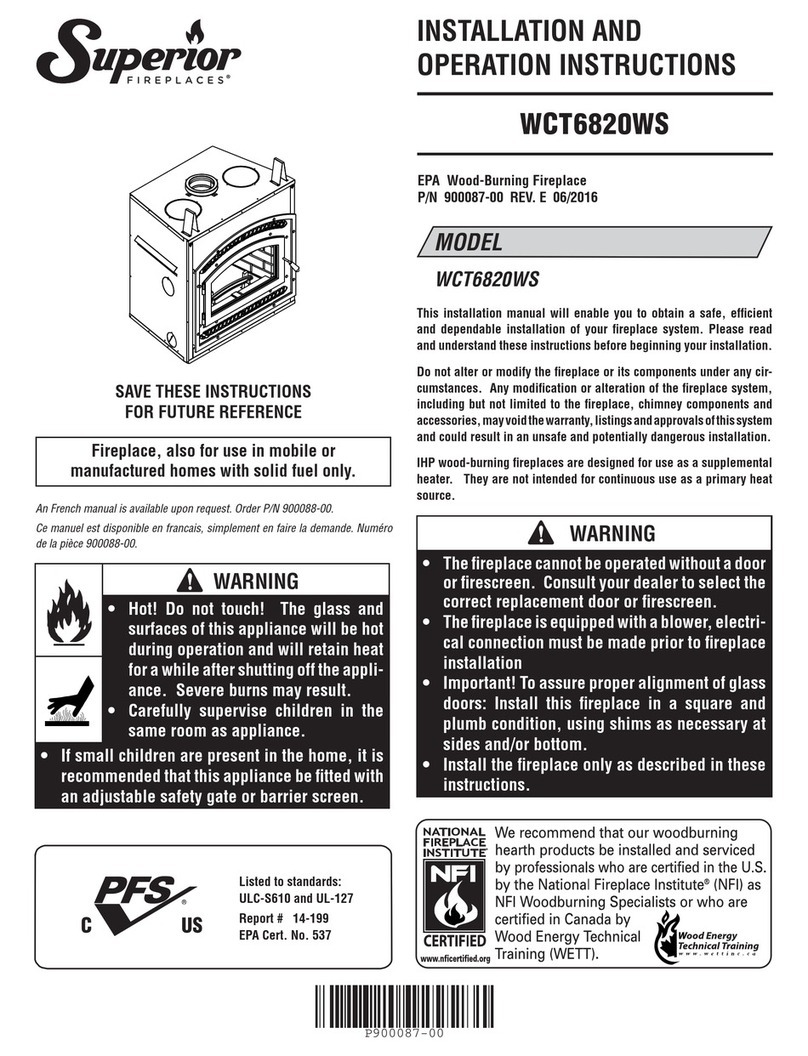 Superior WCT6820WS Installation and operation instructions Superior WCT6820WS Installation and operation instructions