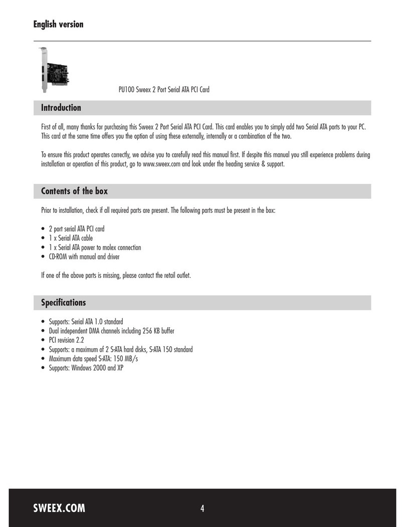 SWEEX PU100 User manual