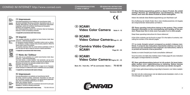 Conrad XCAM1 User manual