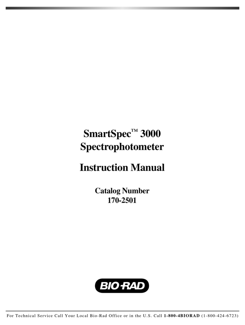 BIO RAD SmartSpec 3000 User manual