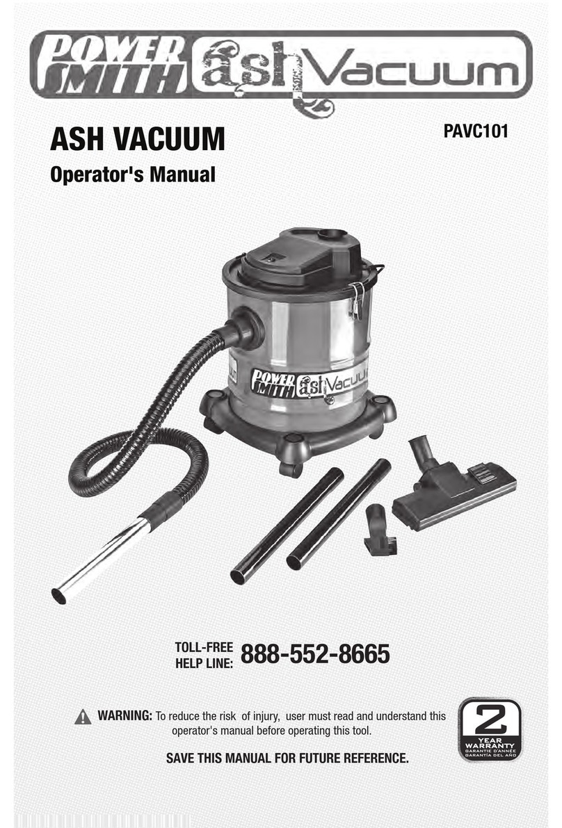Ash Vacuum PAVC101 Operator's manual