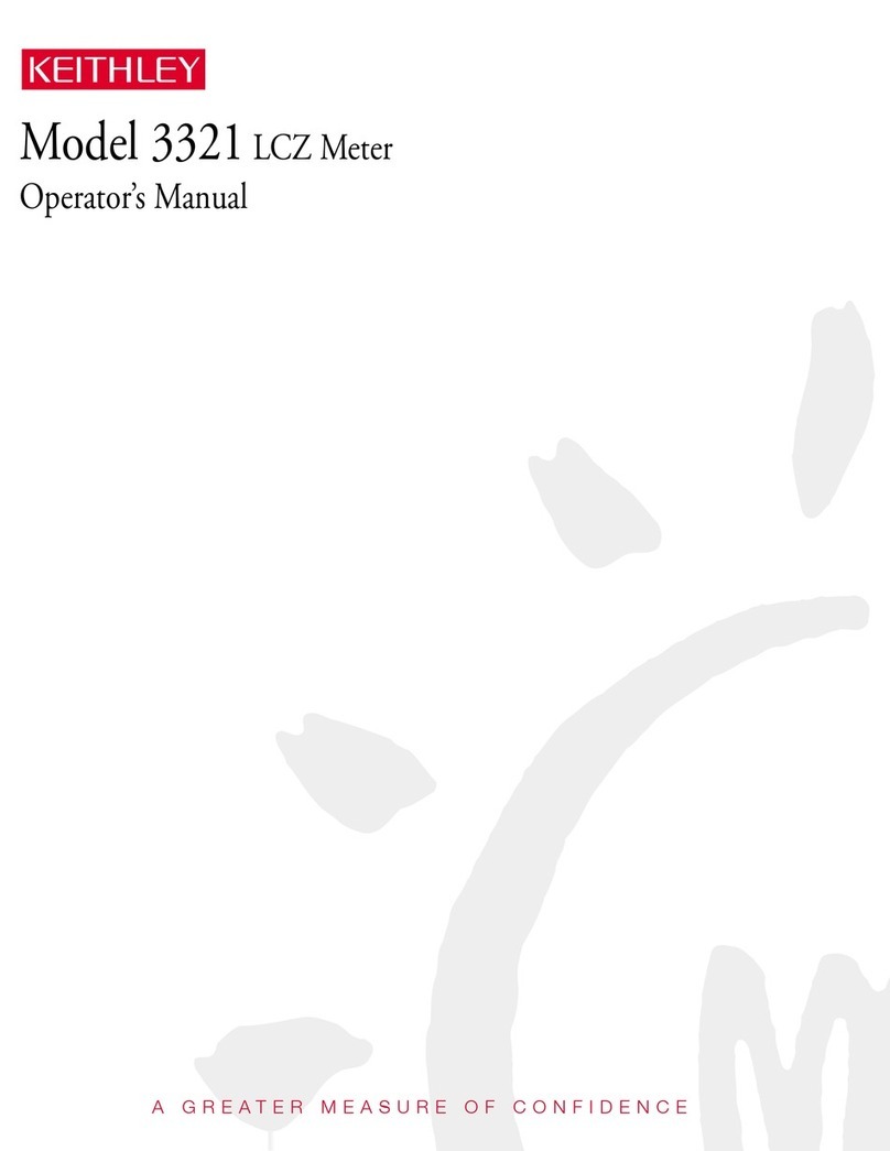 Keithley 3321 User manual