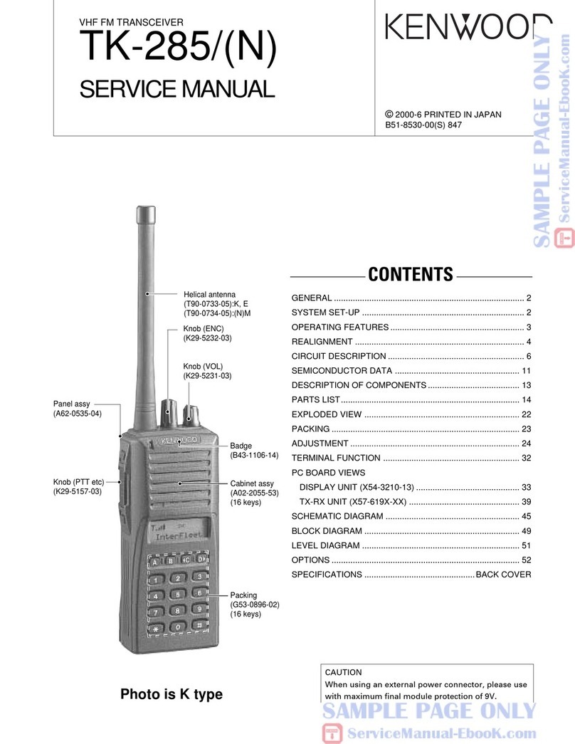 Kenwood TK-285 User manual