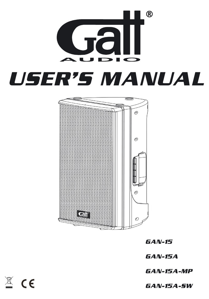 GATT AUDIO GAN-15 user manual