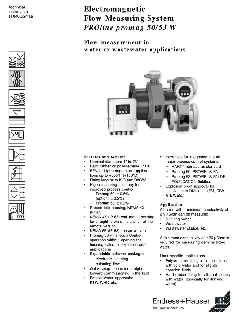 Endress+Hauser PROline promag 50 w Manual