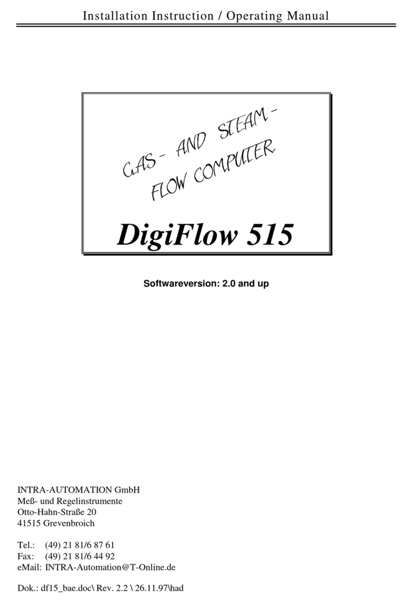 Intra Automation digiflow 515 Installation and operating guide