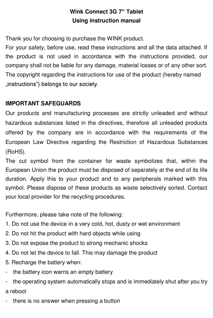 WINK connect 3G User manual