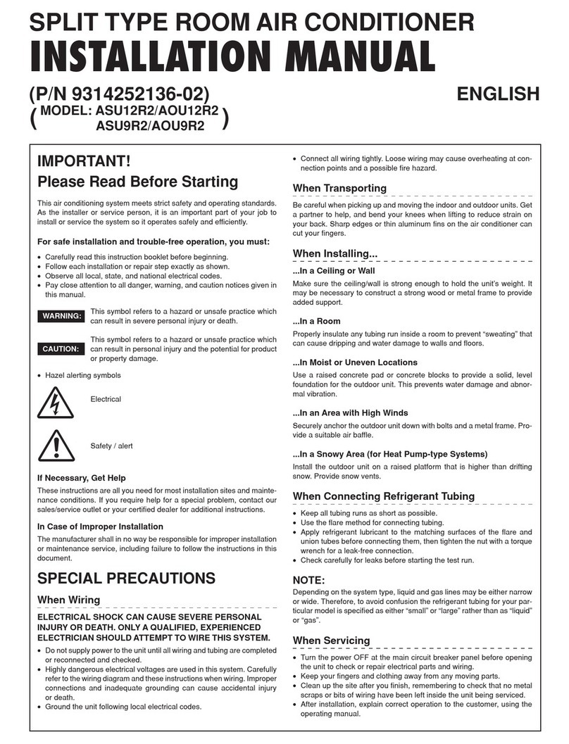 Fujitsu Inverter Halcyon ASU12R2 User manual