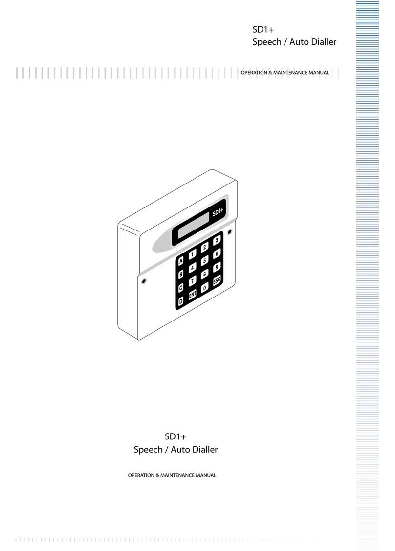 Menvier Security SD1 Operation & maintenance manual