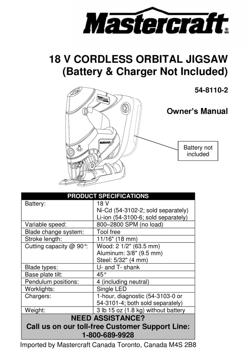 MasterCraft 54-8110-2 owner's manual MasterCraft 54-8110-2 owner's manual