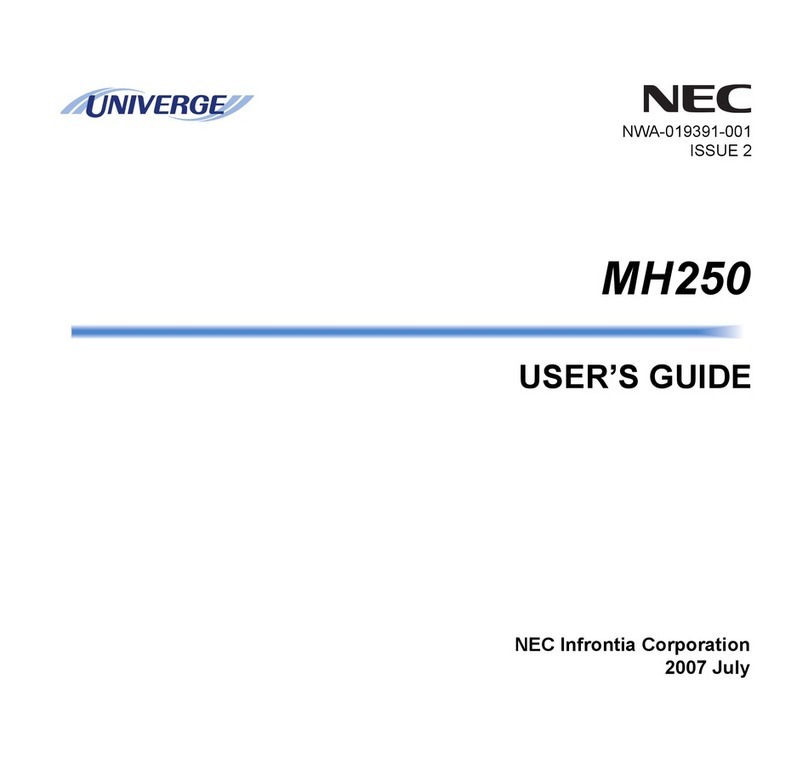 NEC Univerge MH250 User manual