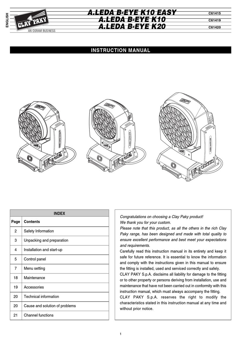 Claypaky C61415 instruction manual
