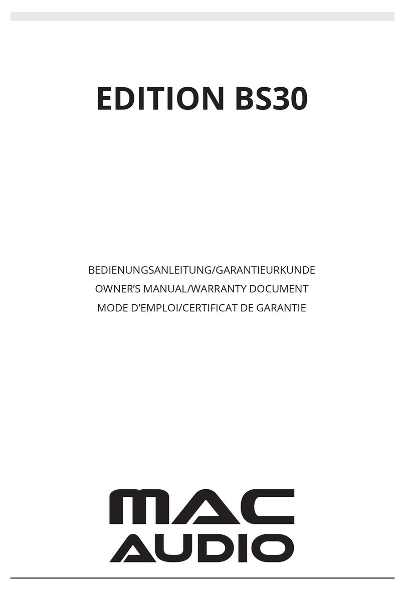 MAC Audio edition BS30 User manual