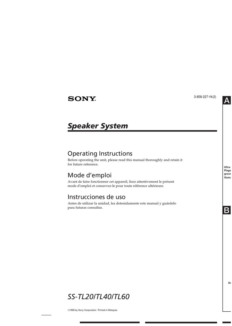 Sony SS-TL20 User manual