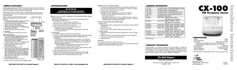 wattstopper CX-100 installation instructions