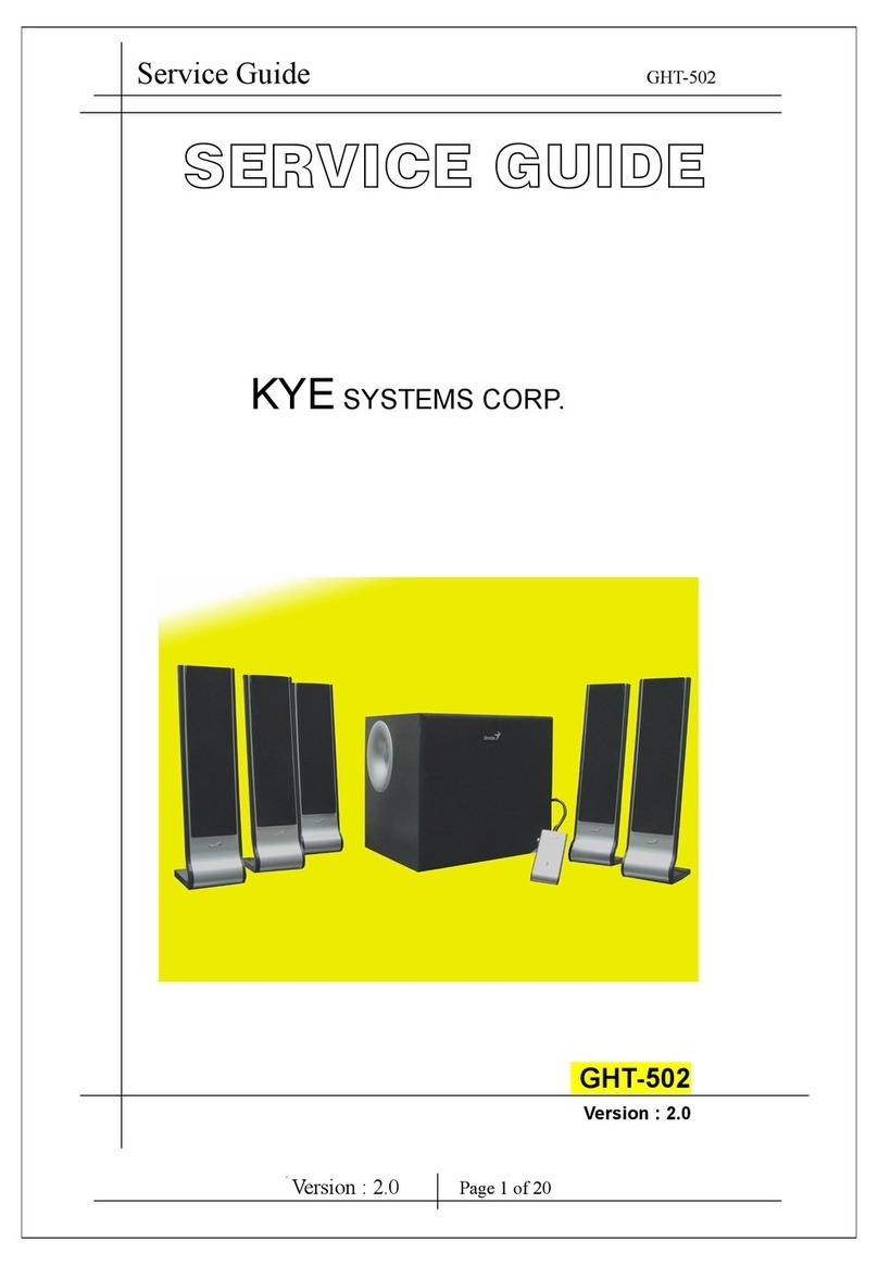 Genius KYE Systems GHT-502 Service manual