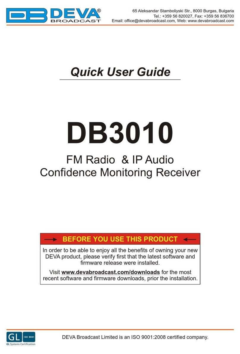 DEVA Broadcast DB3010 Instruction manual