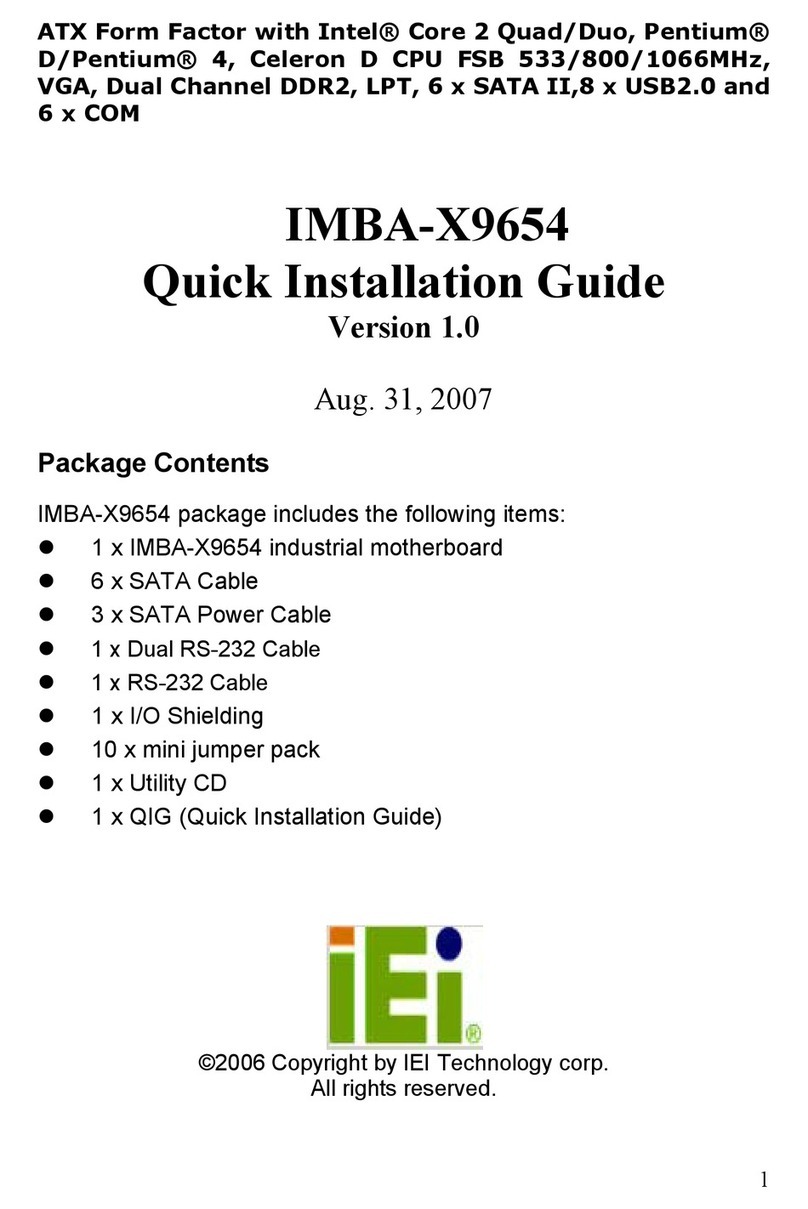 IEI Technology IMBA-X9654 User manual