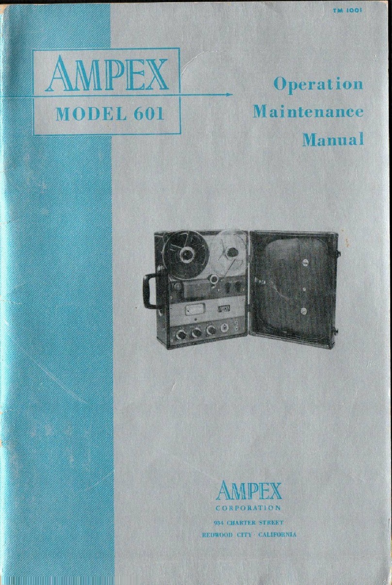 Ampex 601 Operation & maintenance manual