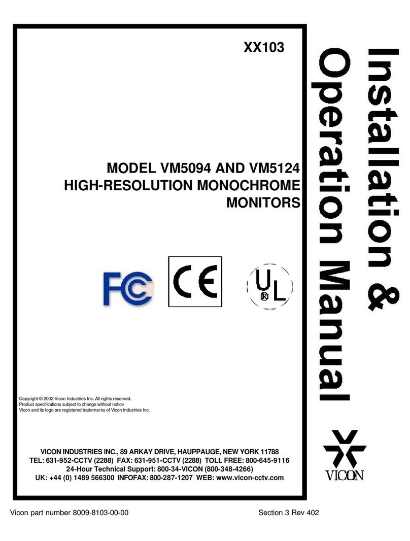 Vicon VM5094 Installation and operation manual
