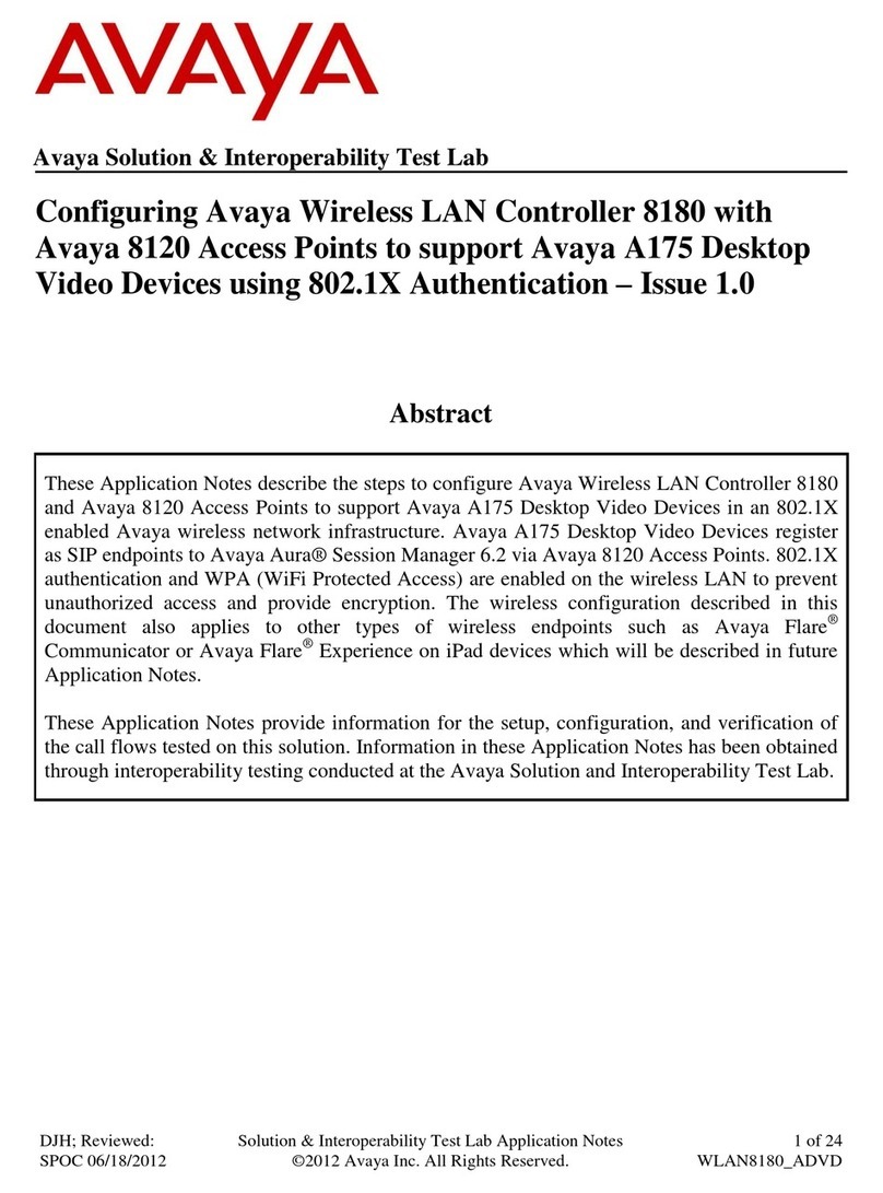 Avaya 8180 User manual