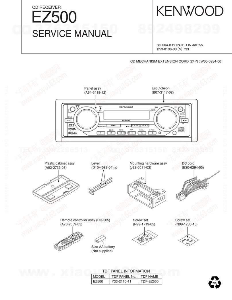 Kenwood EZ500 - Radio / CD User manual