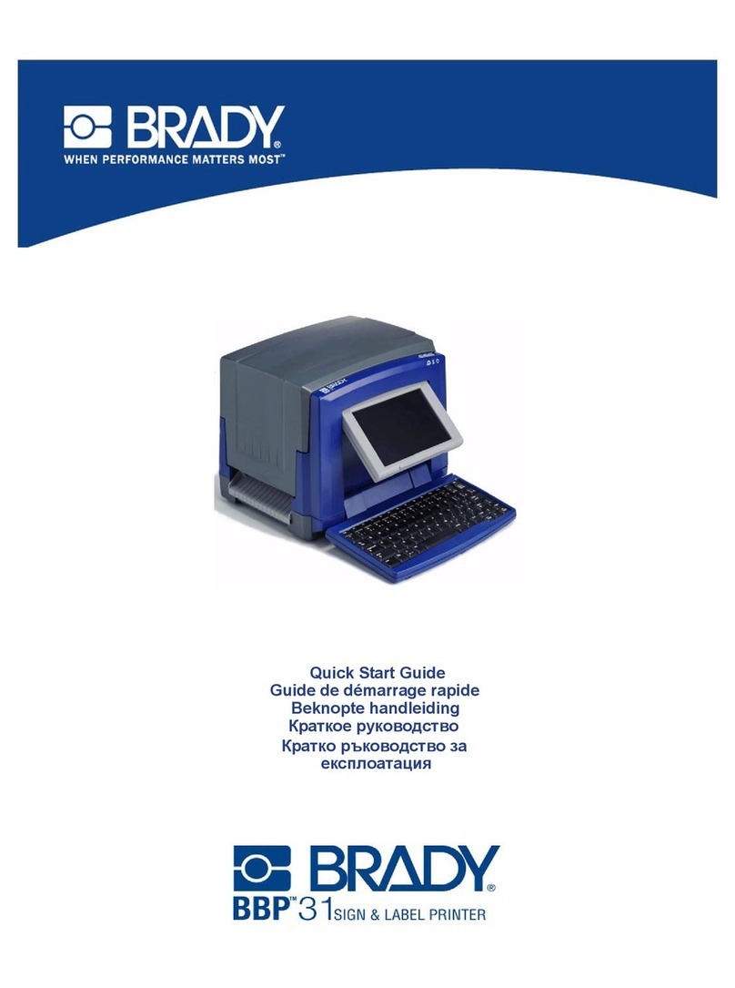 Brady BBP31 quick start guide