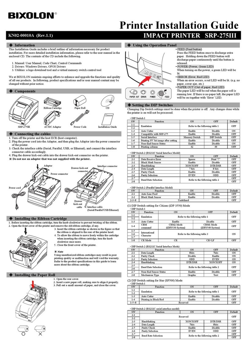 BIXOLON Srp-275III User manual