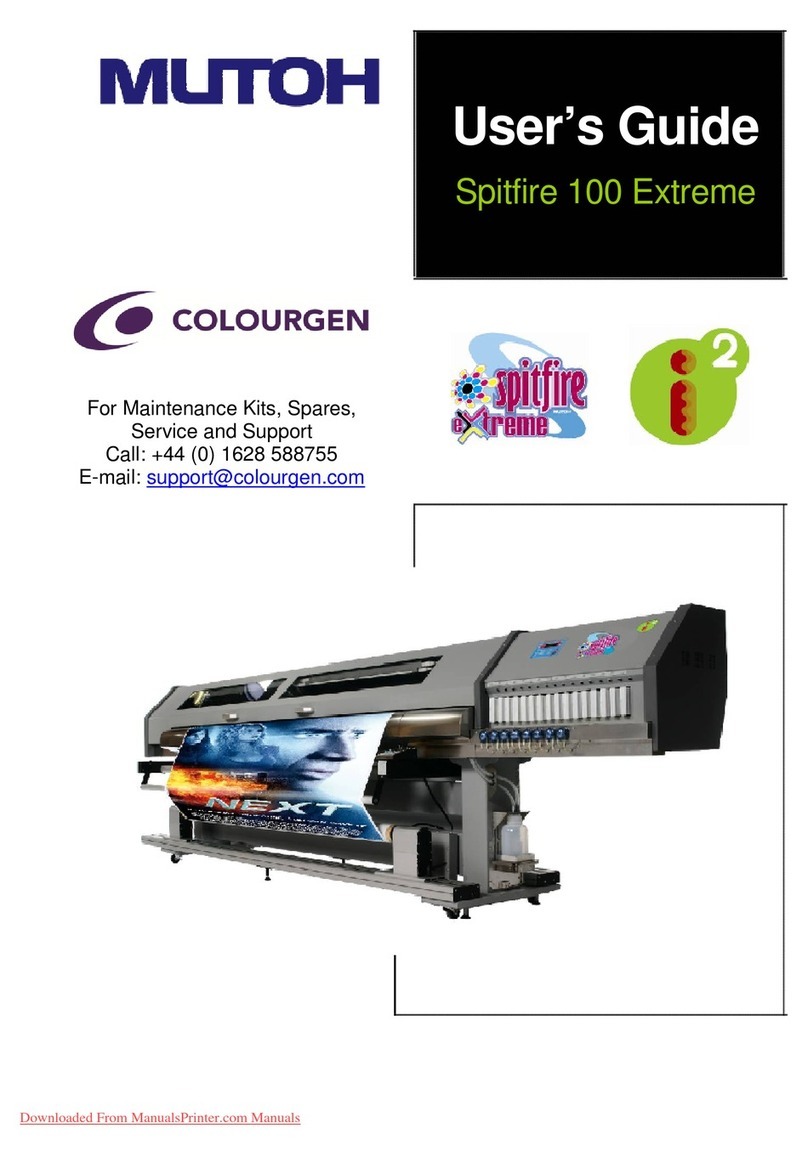MUTOH Spitfire 100 Extreme User manual MUTOH Spitfire 100 Extreme User manual