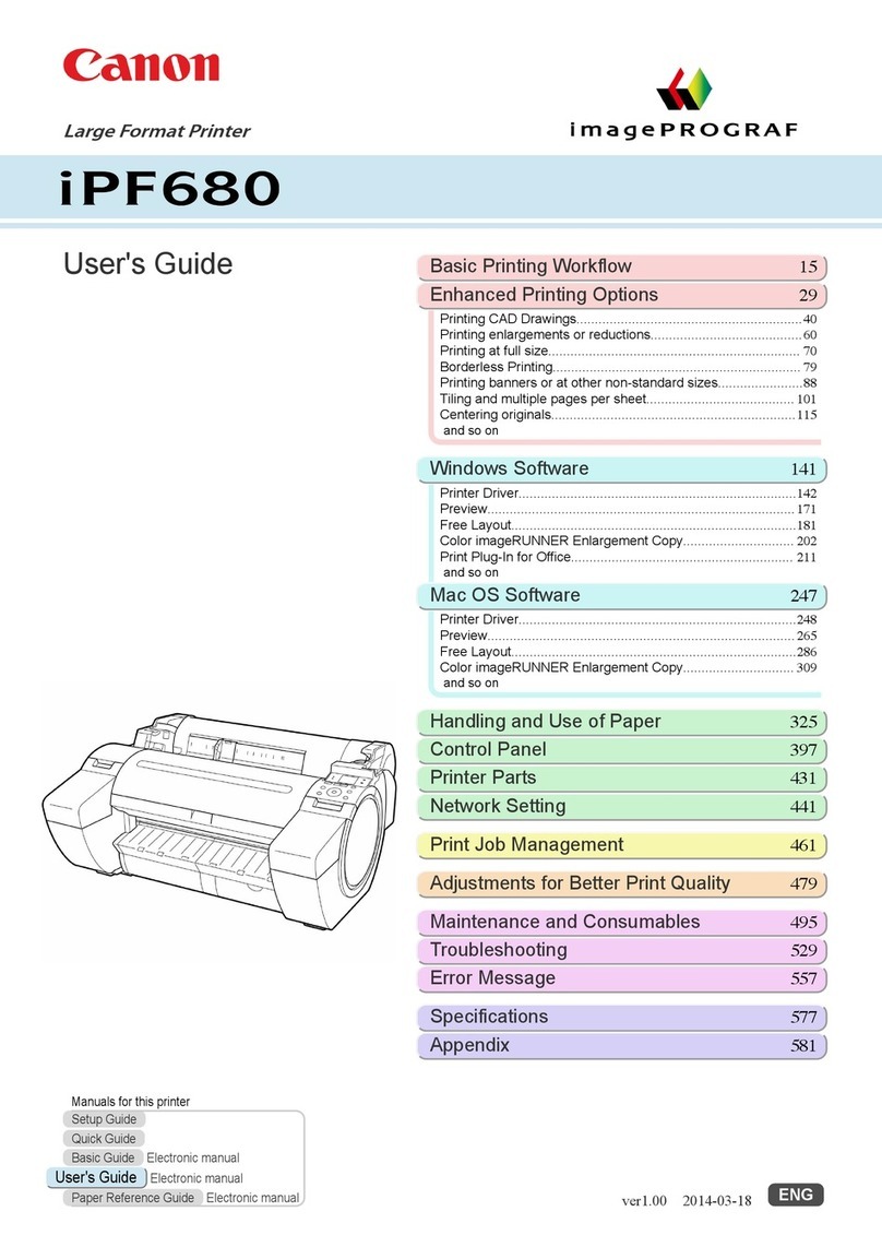 Canon image Prograf iPF680 Series User manual Canon image Prograf iPF680 Series User manual