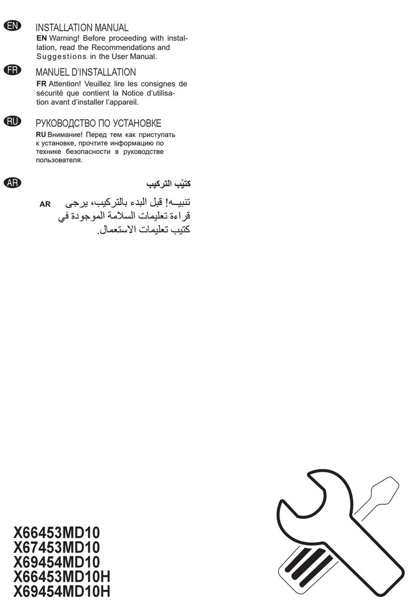 AEG X66453MD10 installation manual