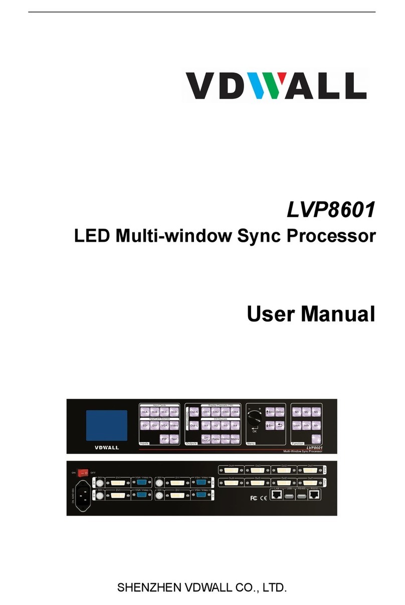 Vdwall LVP8601 User manual Vdwall LVP8601 User manual