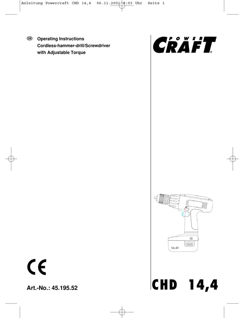 Powercraft CHD 14,4 operating instructions