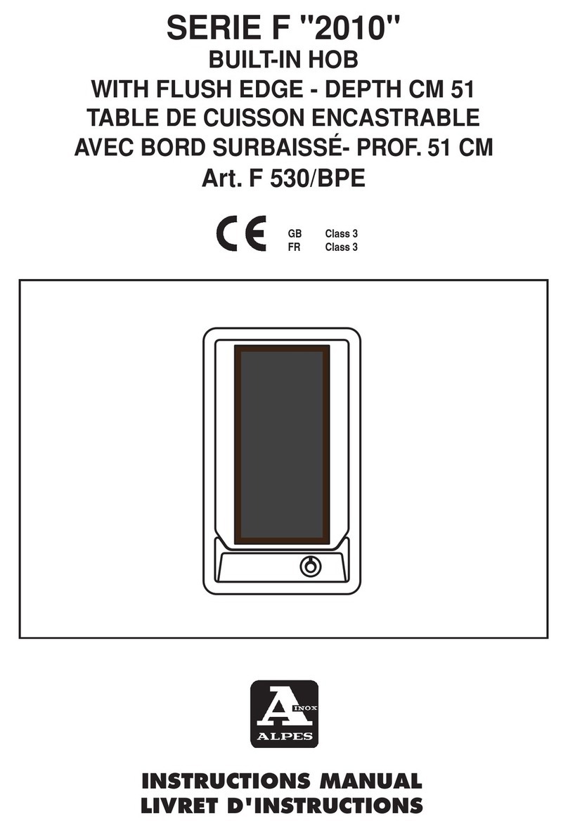 Alpes Inox SERIE F 2010 User manual Alpes Inox SERIE F 2010 User manual