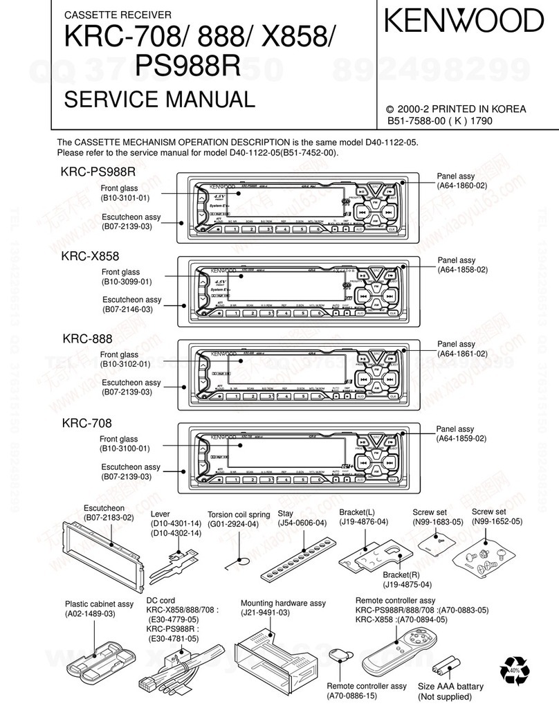Kenwood KRC-708 Service manual