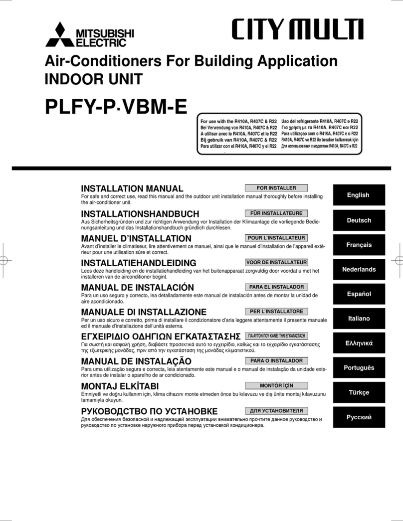 Mitsubishi Electric City multi PLFY-P Series User manual