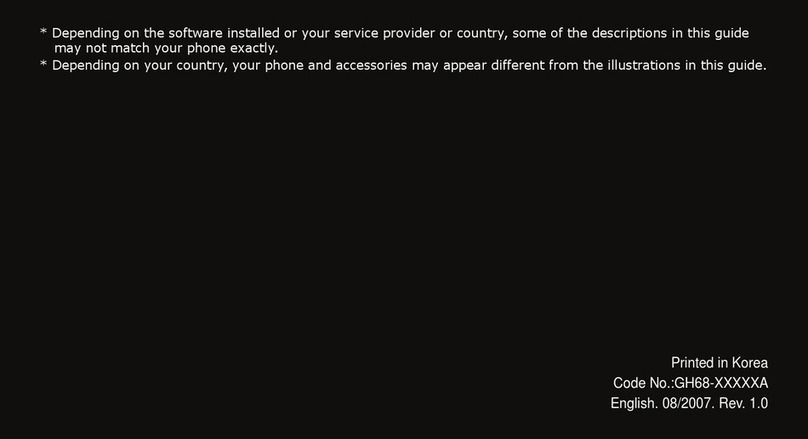 Samsung SGH-P220 User manual Samsung SGH-P220 User manual