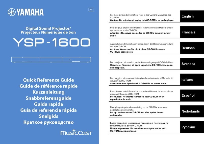 Yamaha YSP-1600 User manual Yamaha YSP-1600 User manual