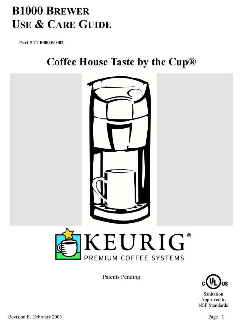 Keurig B1000 User manual