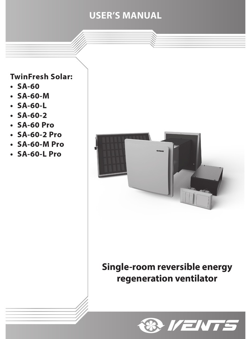 Ventis twinfresh solar SA-60 user manual Ventis twinfresh solar SA-60 user manual