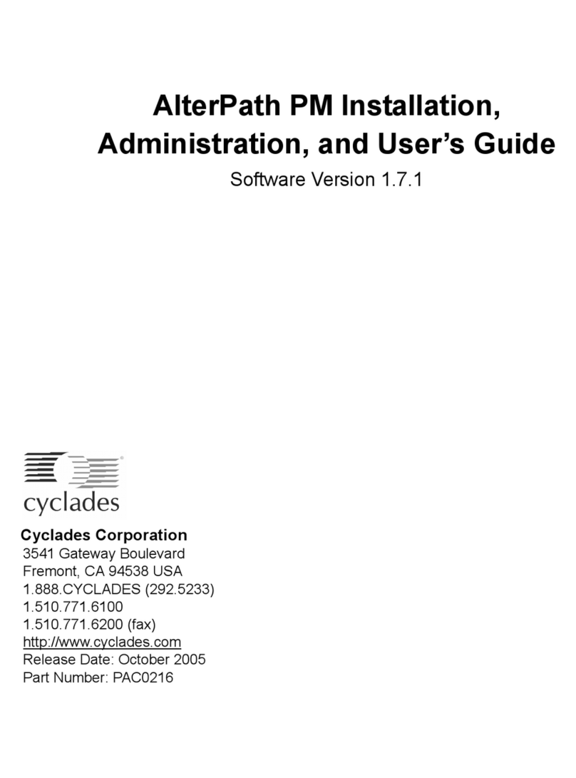 Cyclades alterpath pm8 Installation, administration and user guide