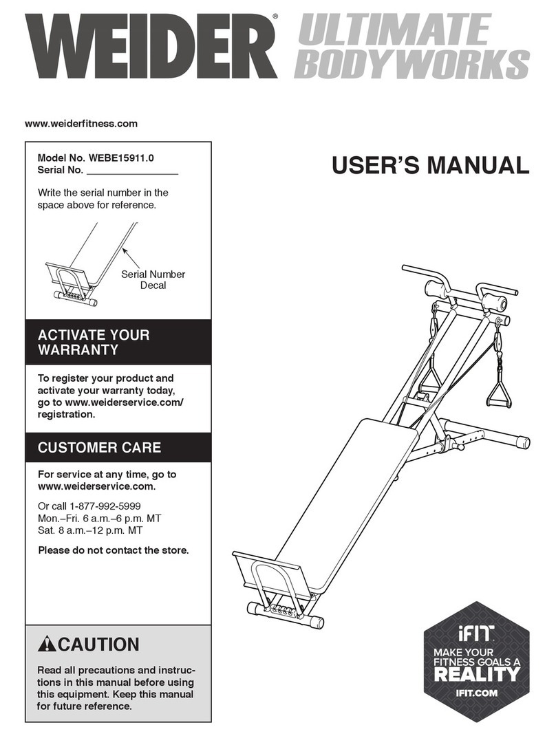 Weider WEBE15911.0 user manual Weider WEBE15911.0 user manual