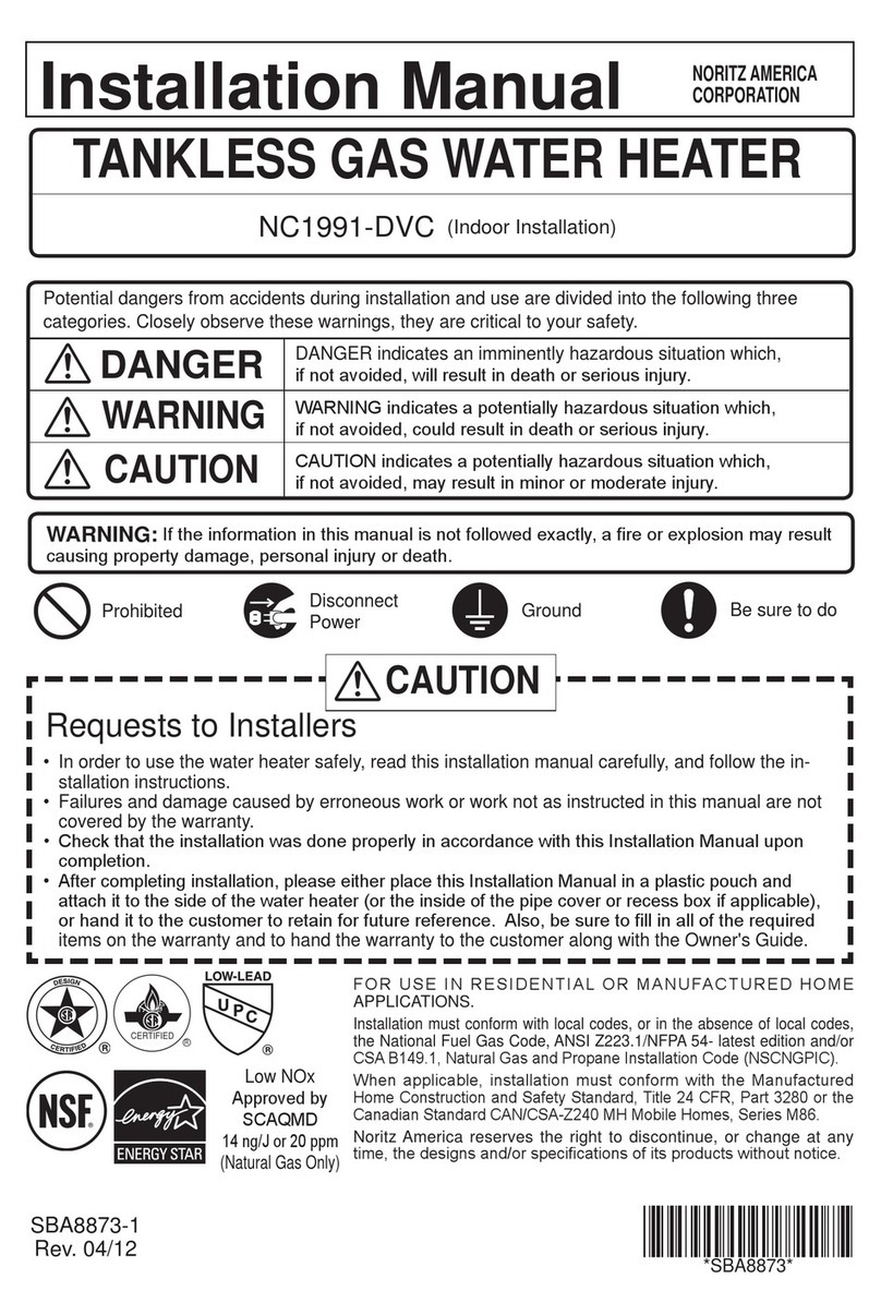 Noritz NC1991-DVC installation manual Noritz NC1991-DVC installation manual