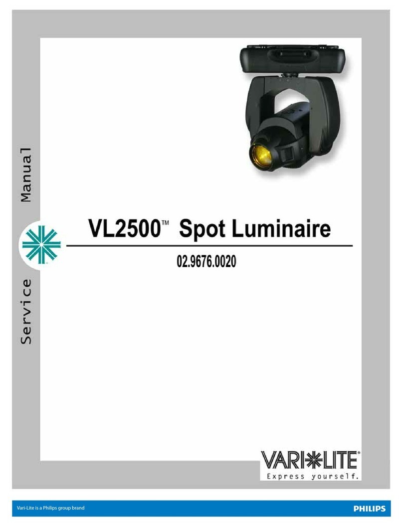 Vari Lite VL2500 Spot Luminaire User manual